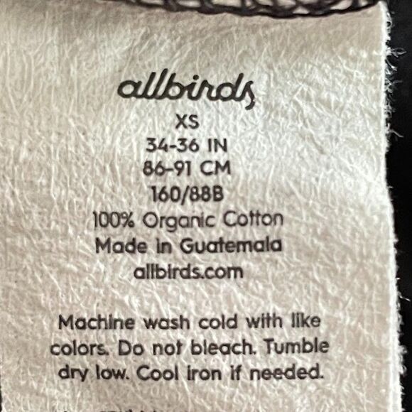 allbirds Mens Tees Black Short Sleeve Crew Neck Organic Cotton Logo 2 Ct Size XS - Picture 8 of 14